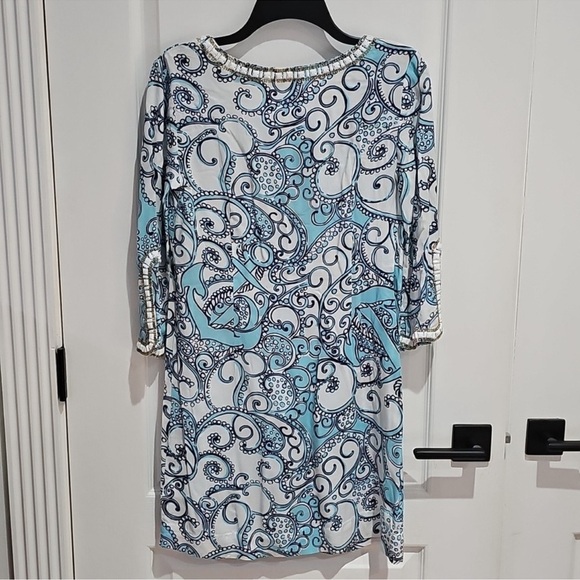 Lilly Pulitzer Sarah Tunic Dress Spa Blue Shape Up Or Ship Out Small - Picture 8 of 8